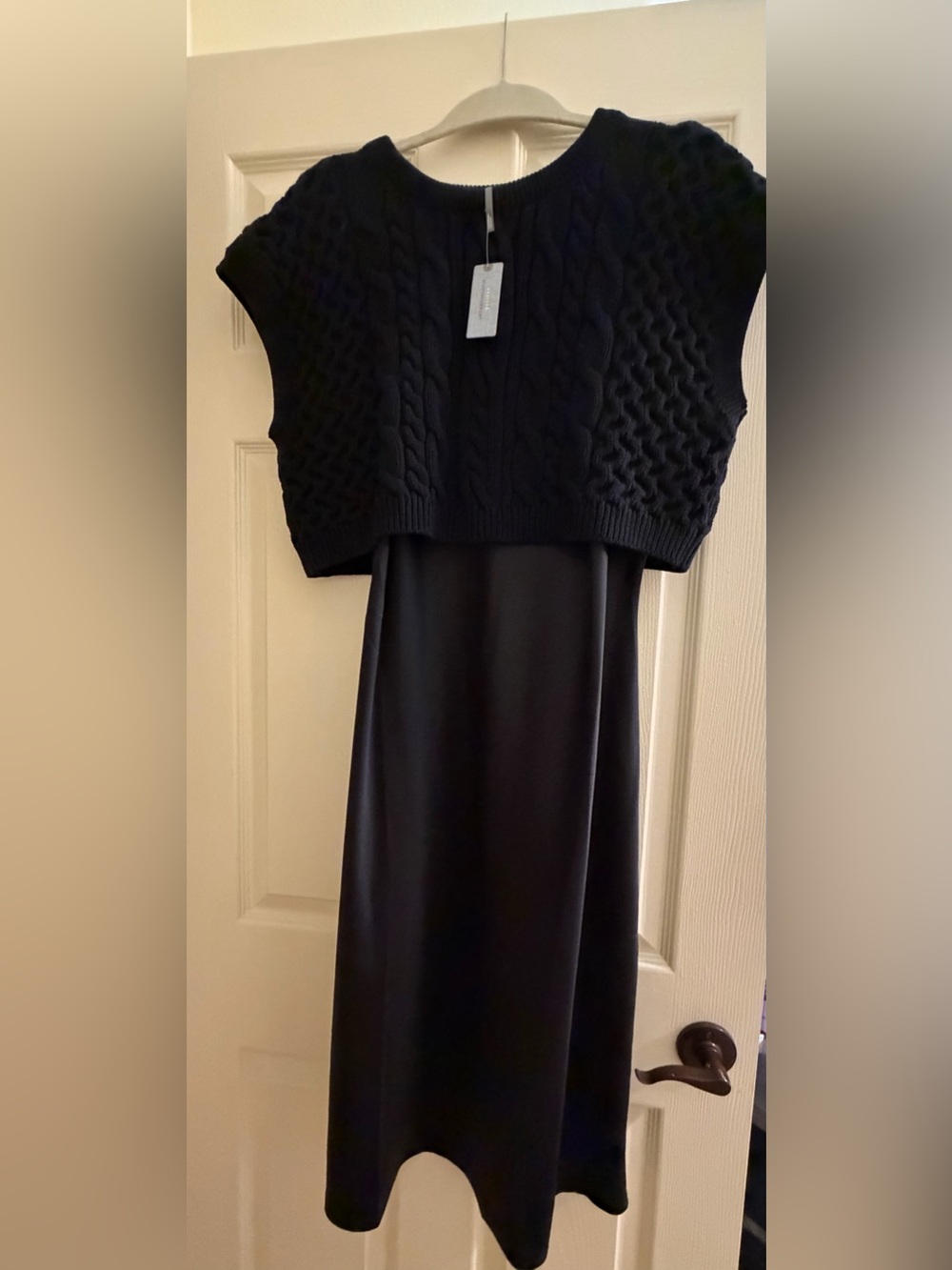 NWT Anthropologie The Gemini Cap-Sleeve Sweater + Tank Dress Set, XLP